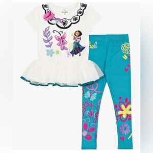 Disney Encanto Mirabel Girls T-Shirt Dress and Leggings Outfit Set
